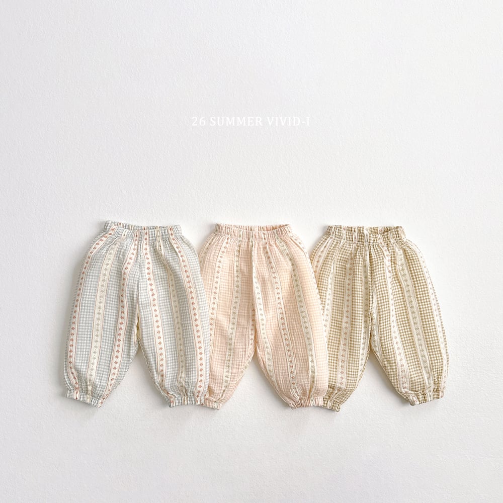 vivid92｜(78cm-125cm) 3款浪漫格紋束腳褲