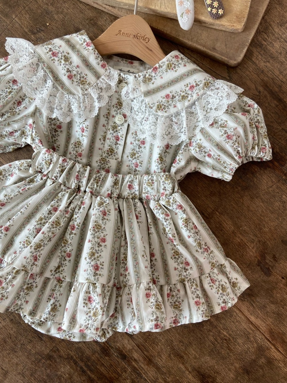 Anne Shirley22｜(3m-22m) 1色田園碎花包屁裙