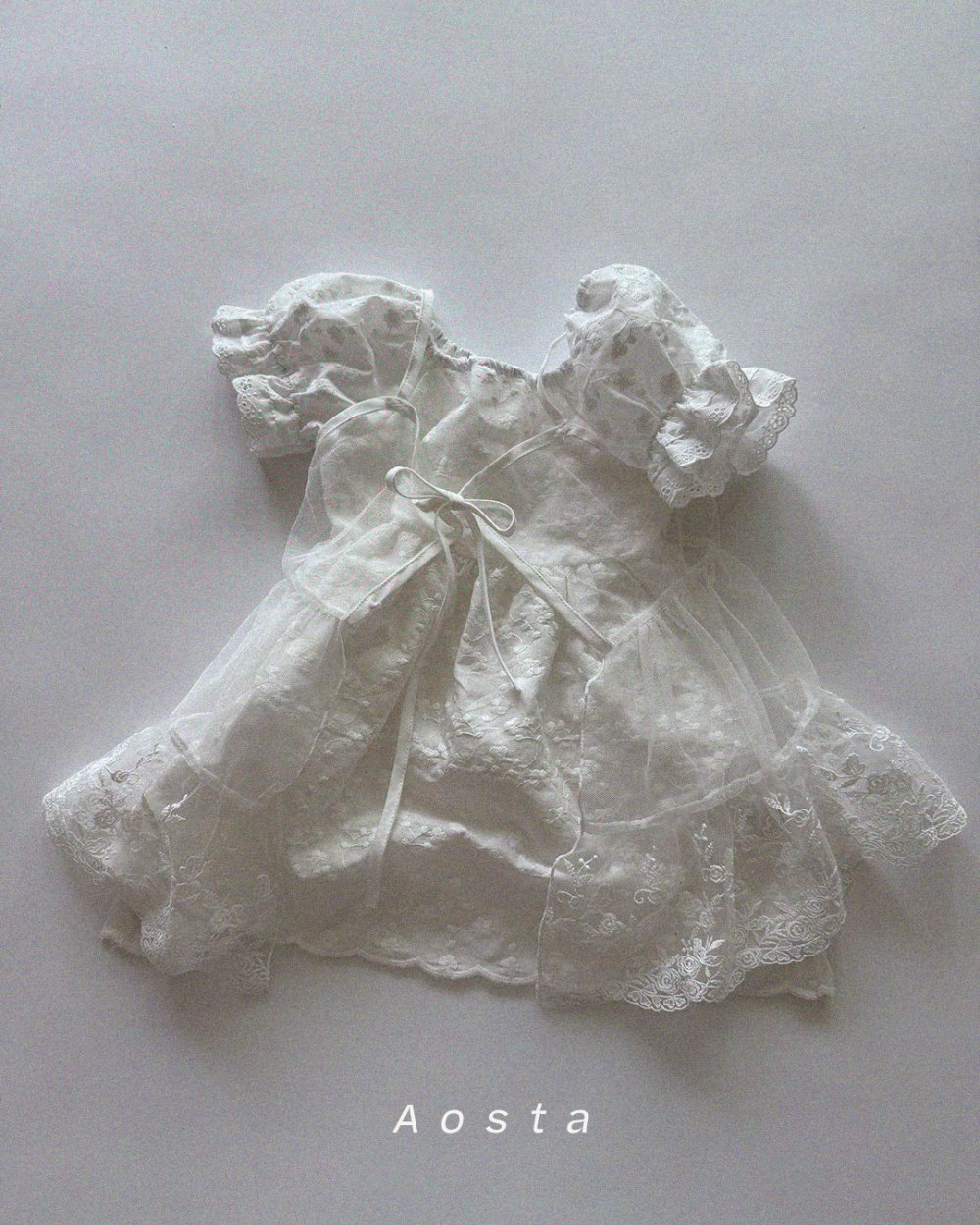 AOSTA59｜(Free) 蕾絲露肩連身裙