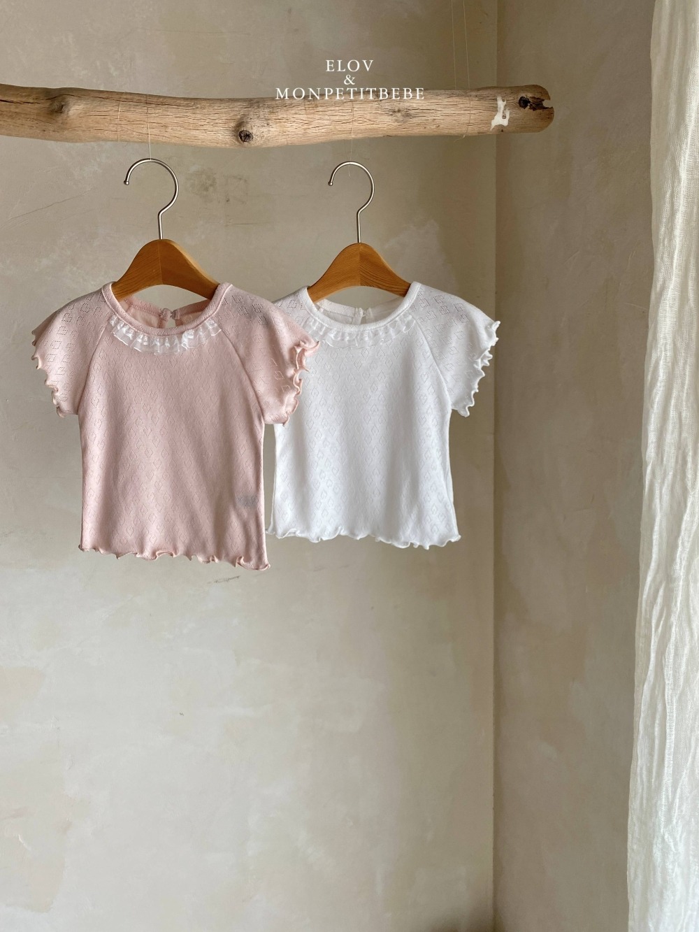 Mon petit13｜(73-118cm) 愛心透氣蕾絲上衣