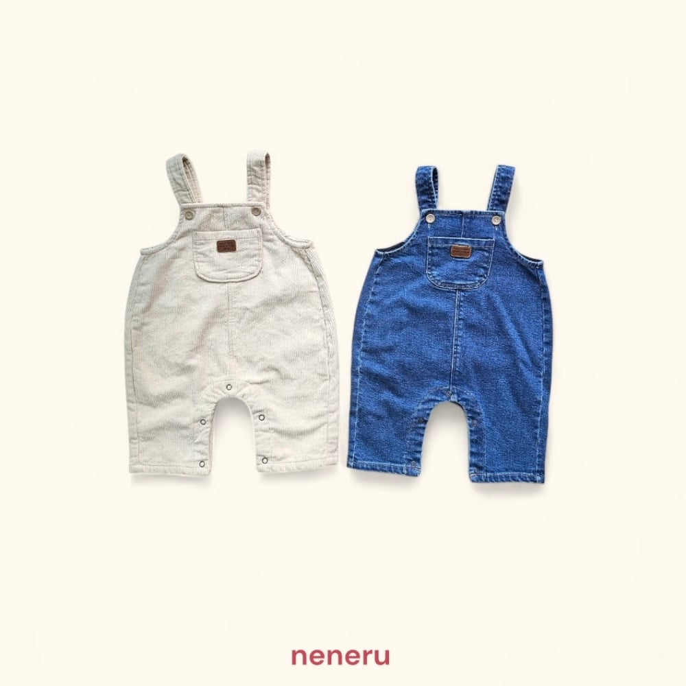 neneru02｜(60cm-85cm) 2色口袋吊帶褲