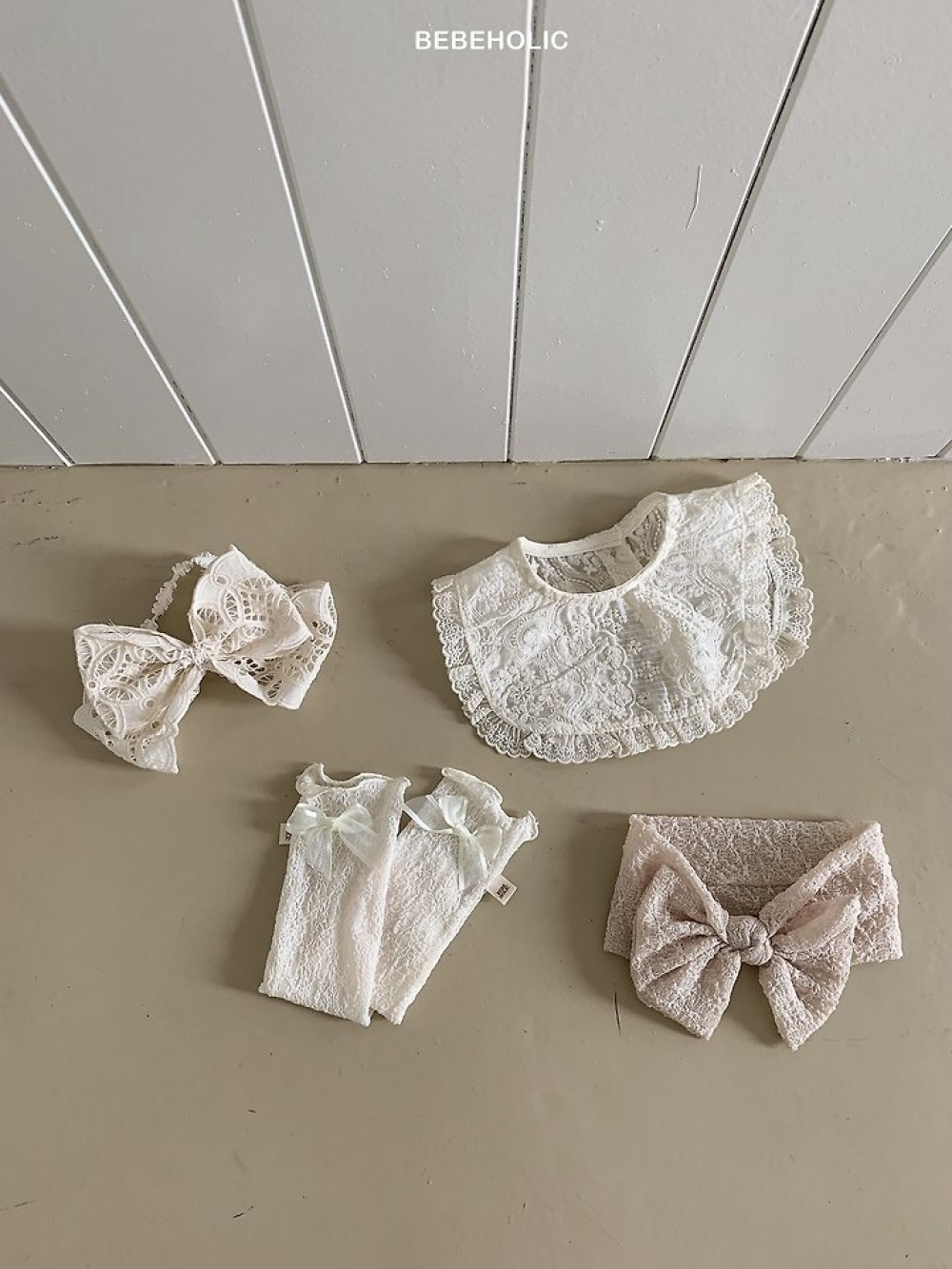 Bebe holic59｜(Free) 荷葉蕾絲披肩