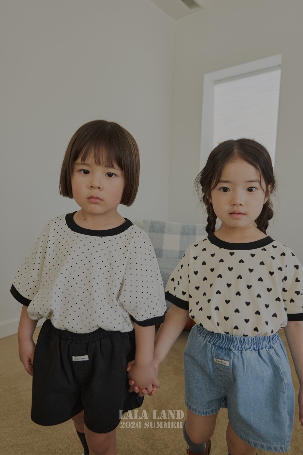 lala land73｜(75-120cm) 2色波點愛心上衣