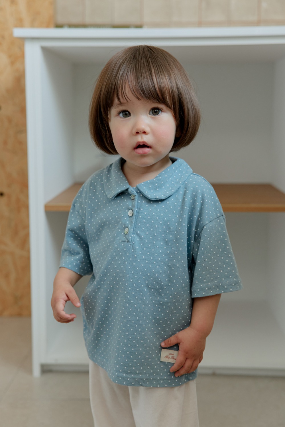 onu33｜(70cm-115cm) 波點有領上衣