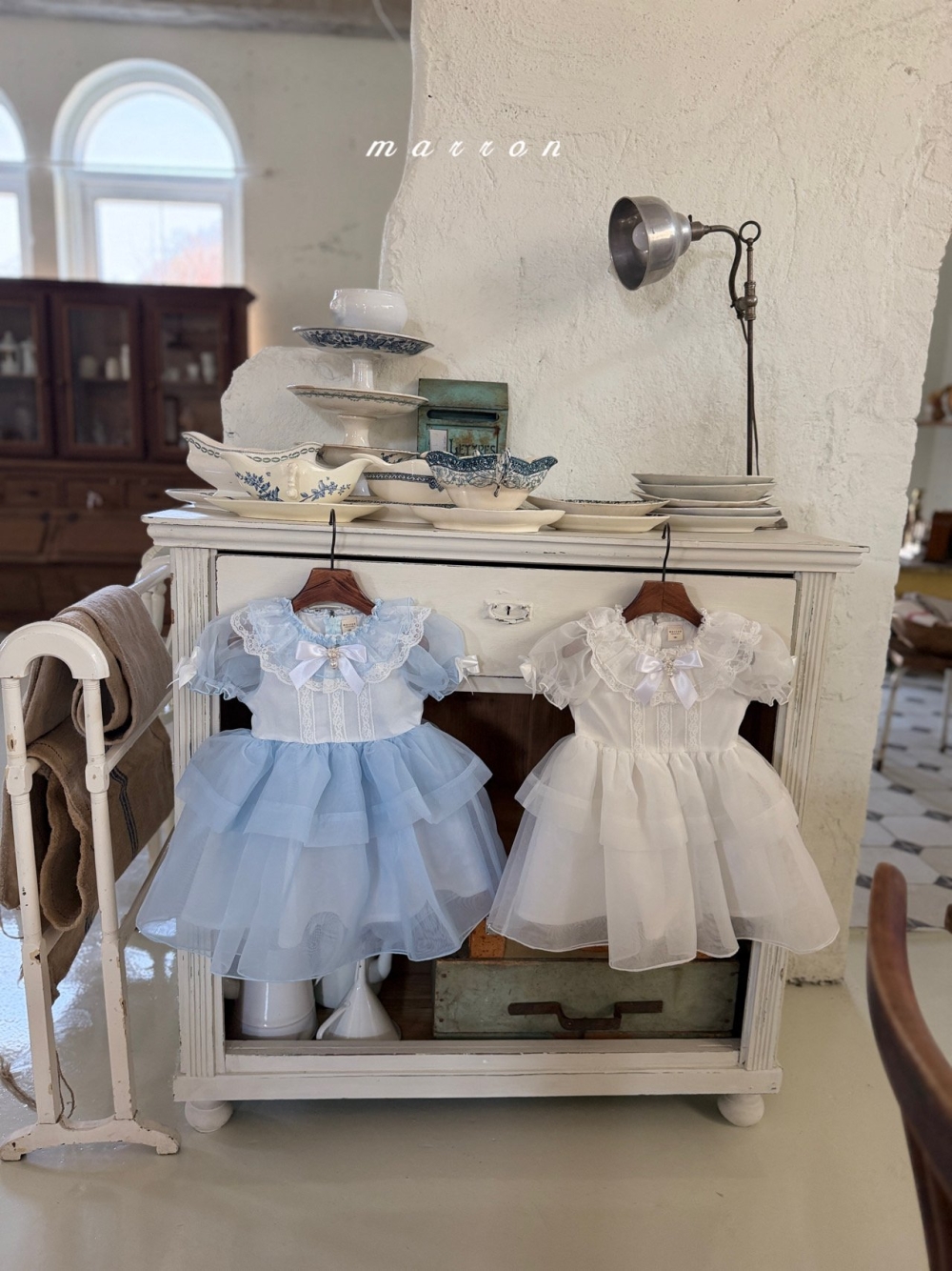 Marron04｜(3m-18m 1y-6y) 氣質蕾絲公主裙裝