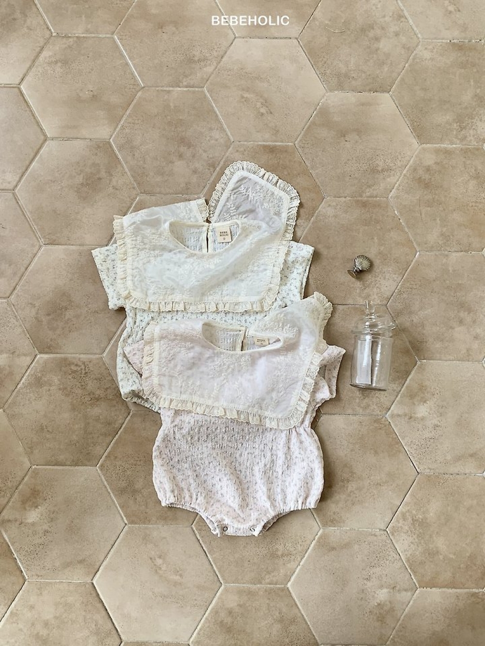 Bebe holic23｜(3m-18m) 翻領碎花連身服