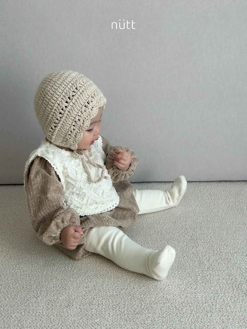 Nutt02｜(3m-16m) 愛心壓紋套裝含圍兜背心