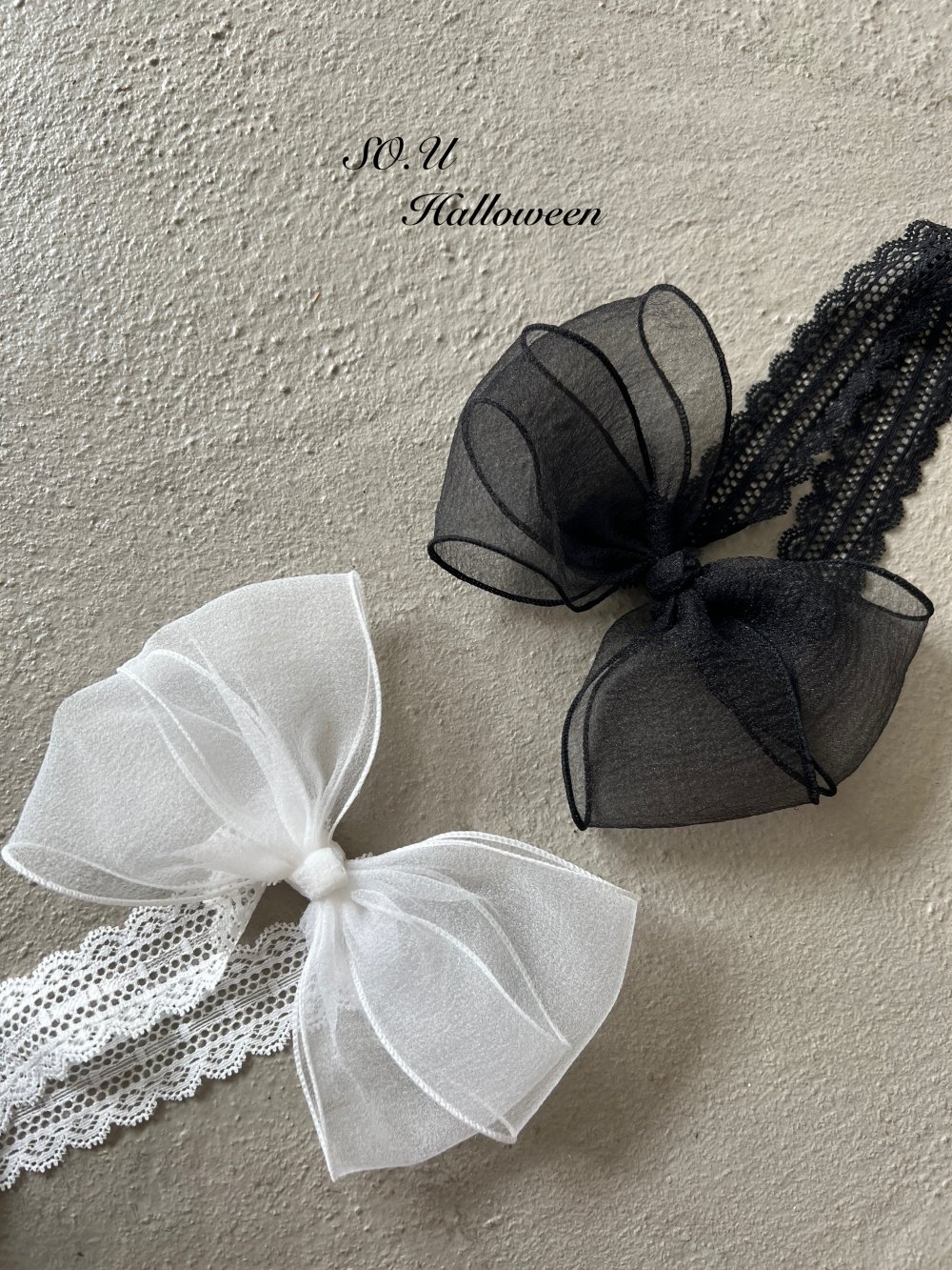 S0.U04｜(Free)  蝴蝶結蕾絲髮帶