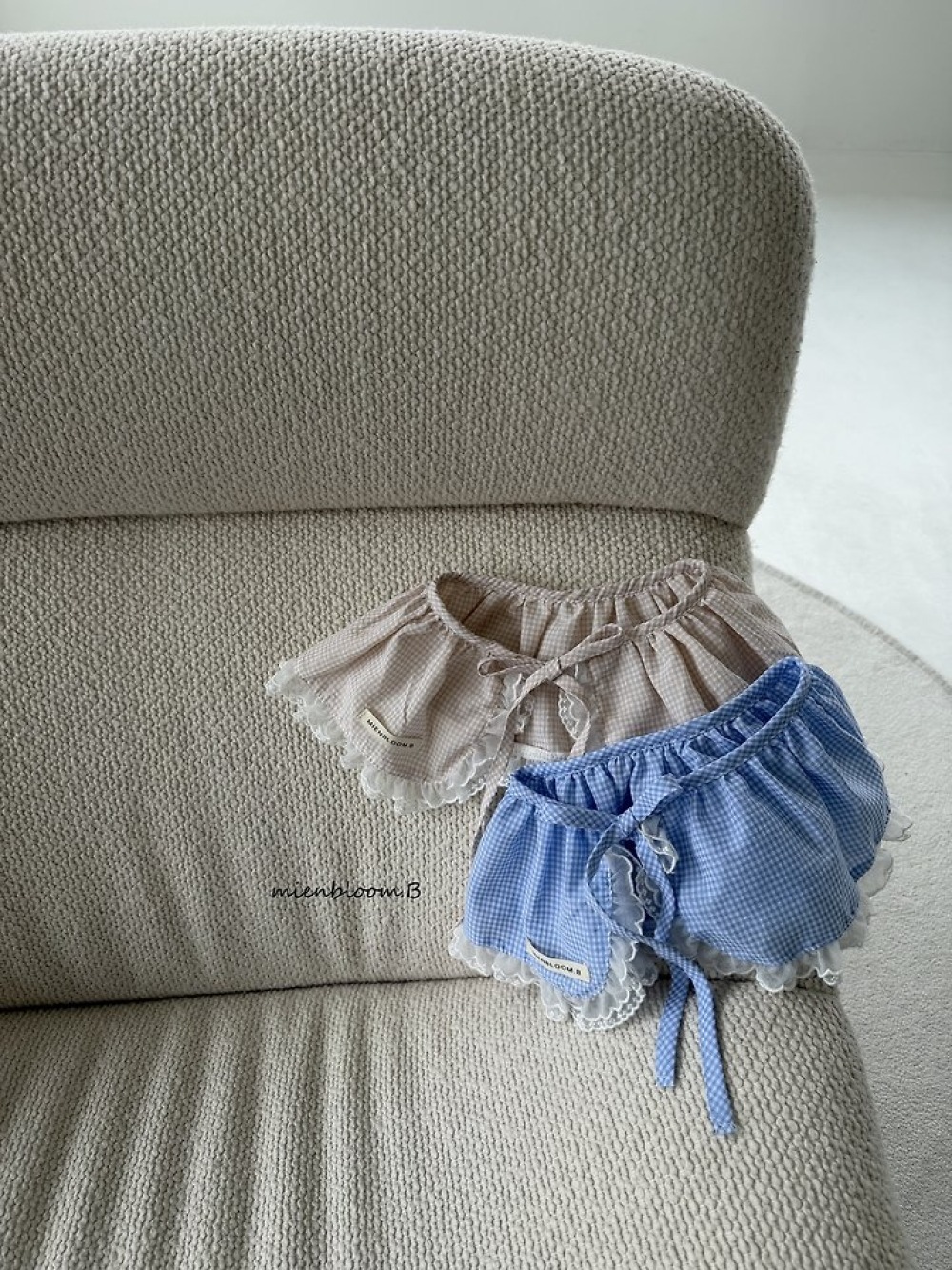 Bloom.b52｜(55cm-118cm) 格紋綁帶圍裙