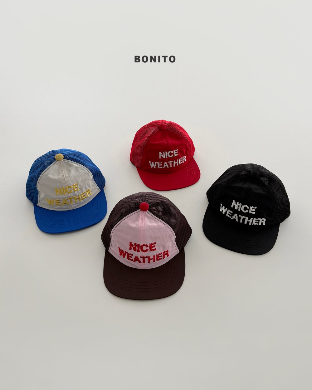 Bonito58｜(Free1y-8y) 4色字母鴨舌棒球帽