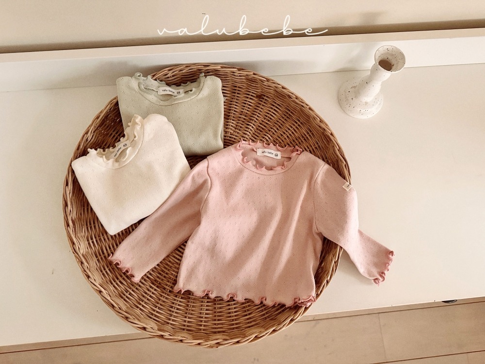 Valubebe53｜(65-90) 捲邊透氣上衣