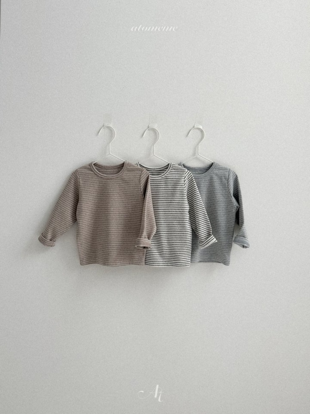Atomeme02｜(70cm-110cm) 簡約條紋上衣