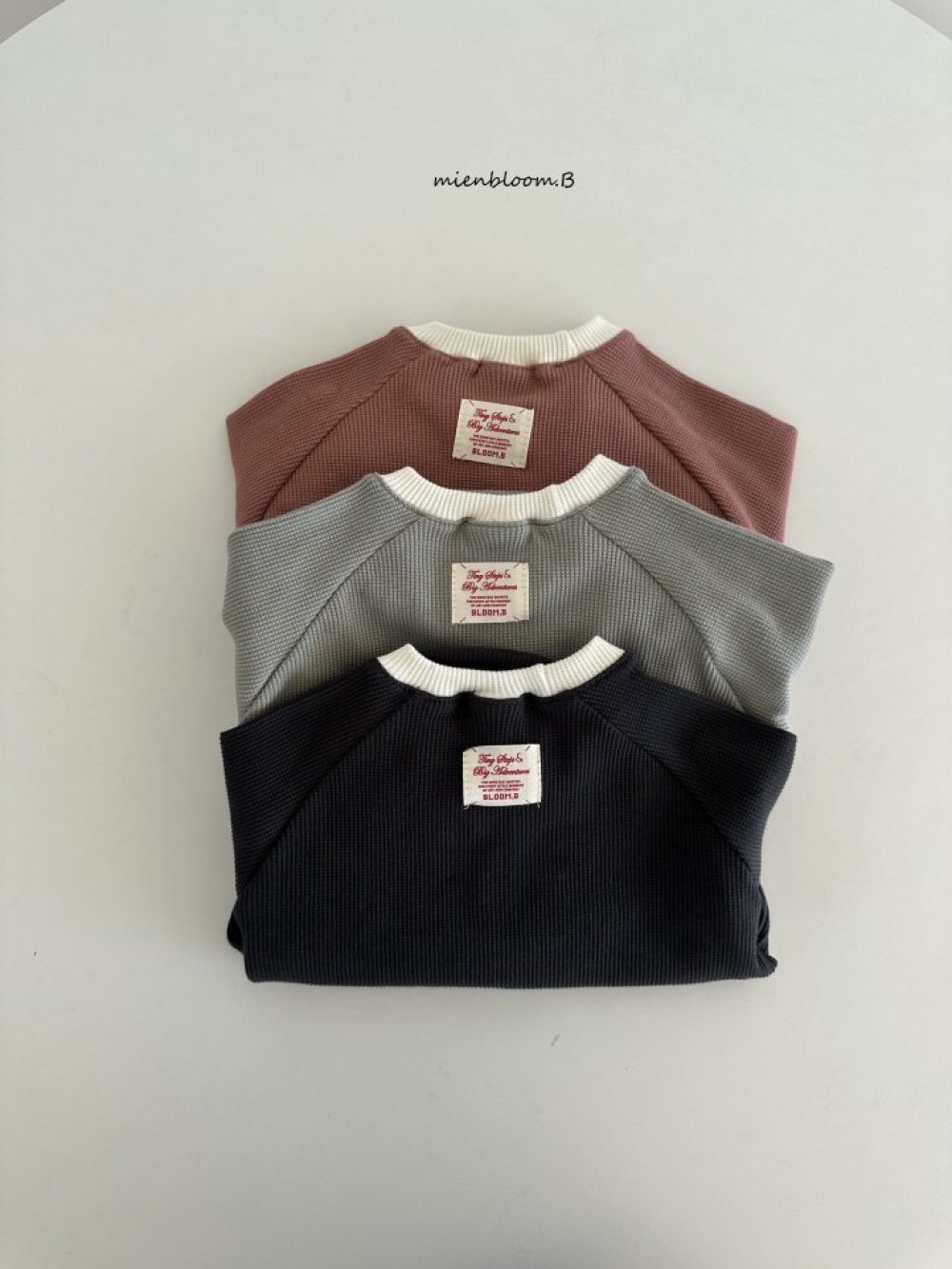 Bloom.b48｜(0m-18m) 撞色華夫格包屁衣