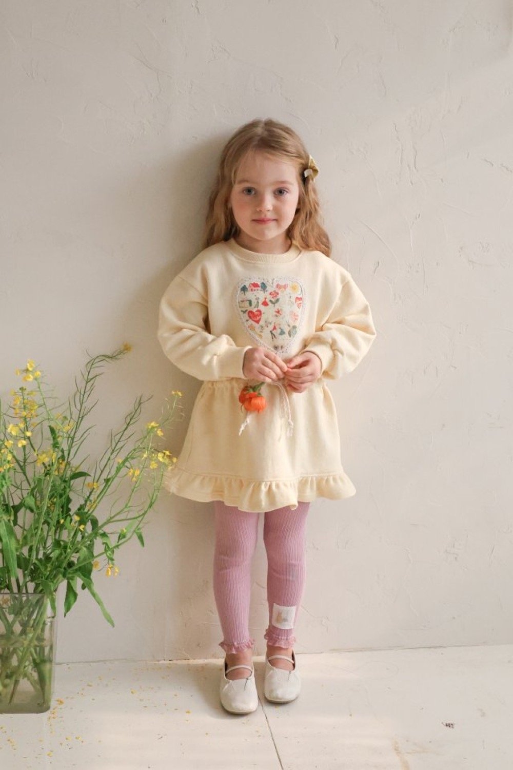 FLO11｜(75-140) 2色愛心碎花布洋裝