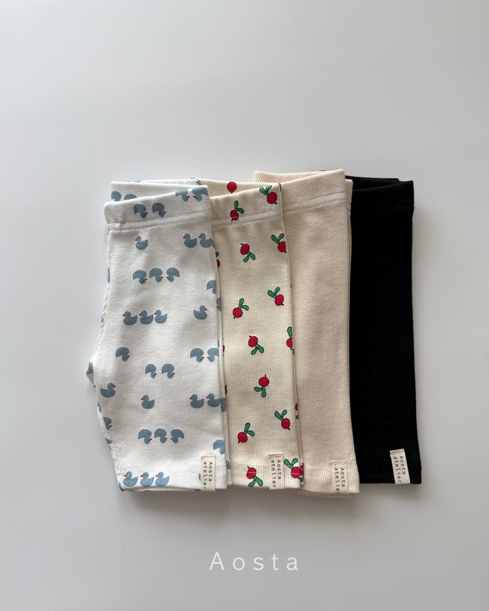 AOSTA44｜(6m-5y) 4款夏季羅紋緊身褲