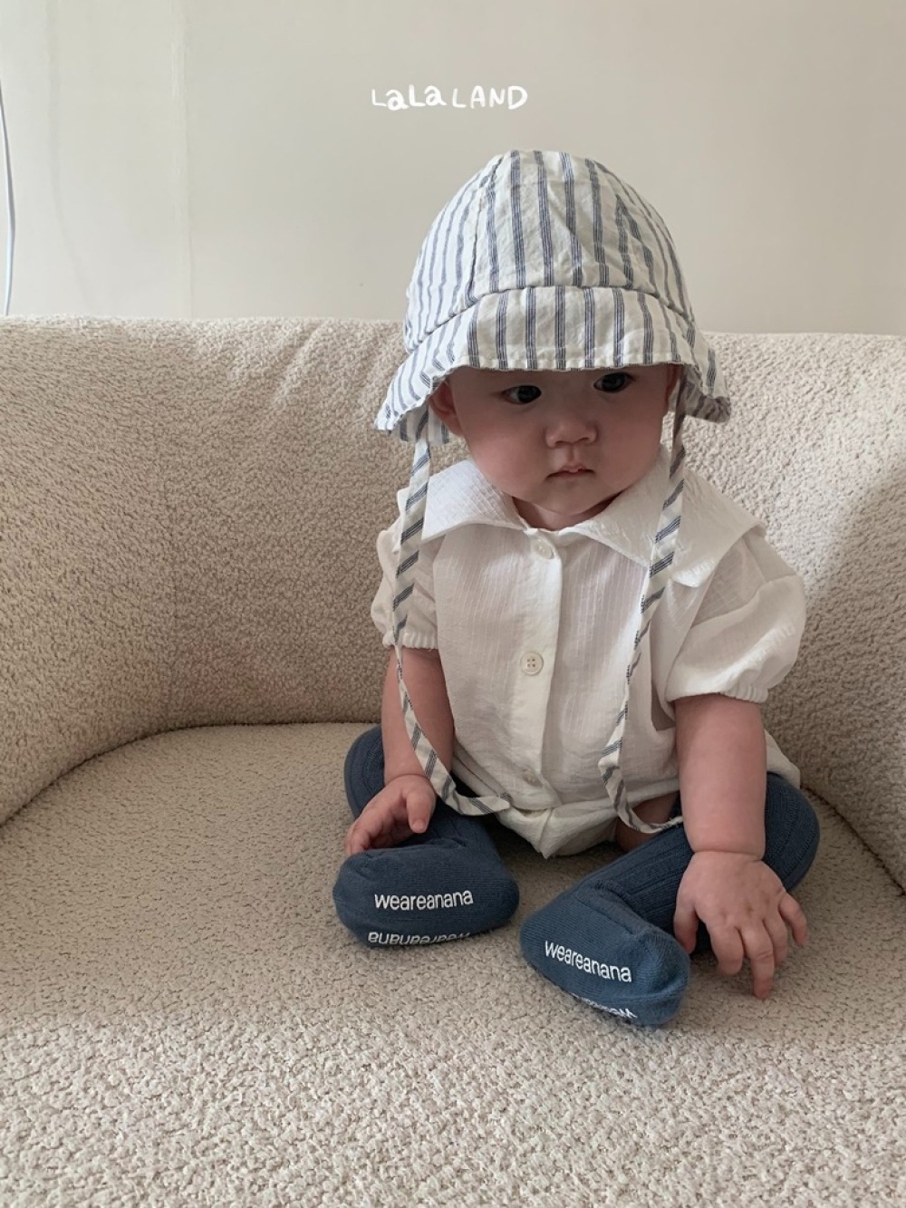 lala land37｜(3m-18m) 2色綁帶漁夫帽