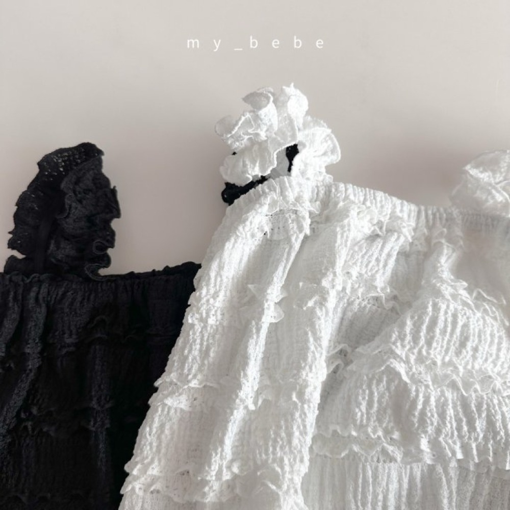 my_bebe34｜(80-120cm) 荷葉邊無袖上衣