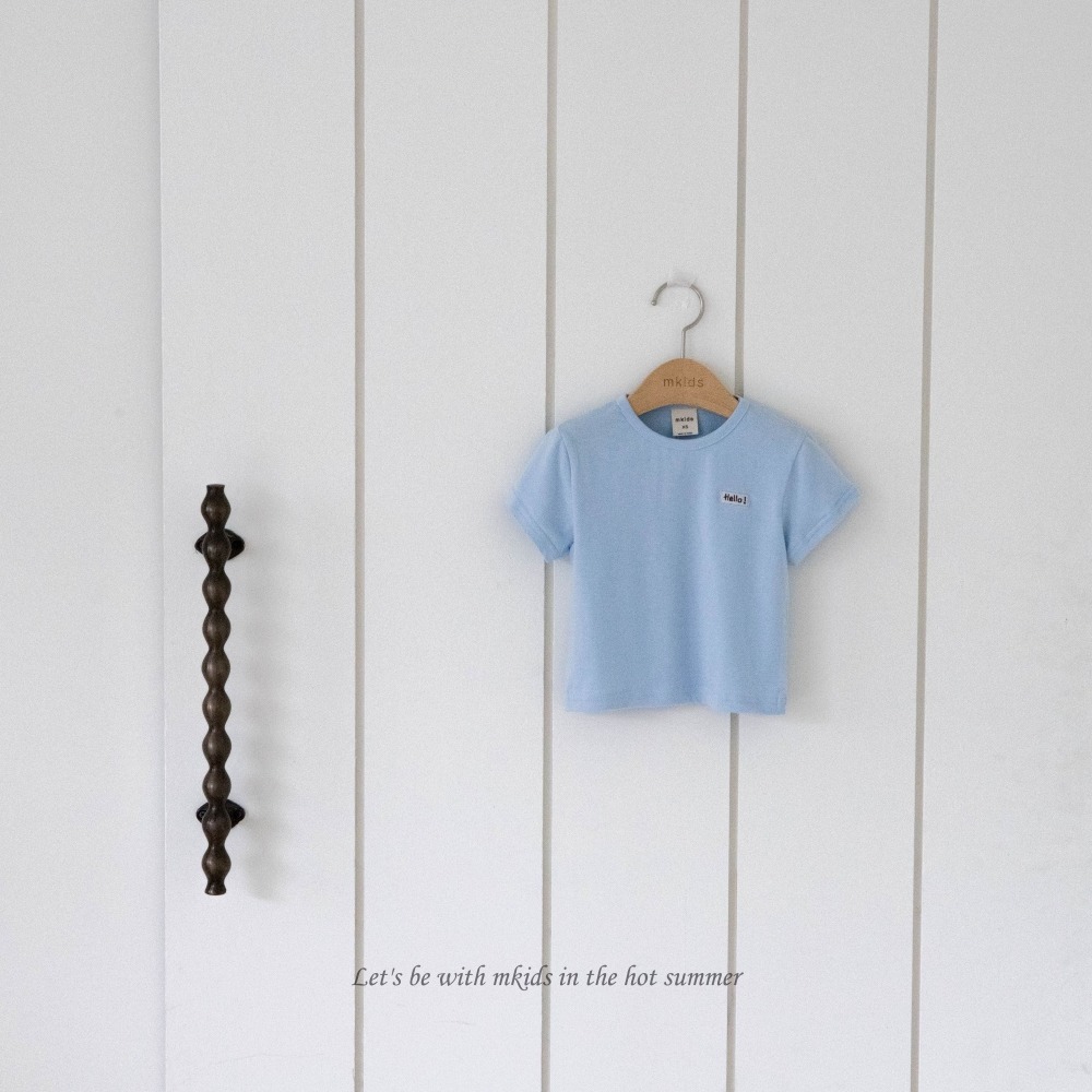 M-KIDS31｜(65-115cm) HELLO印花上衣