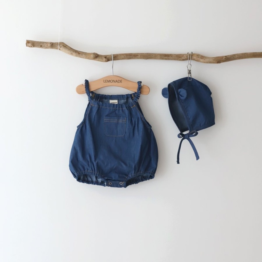 LEMONADE04｜(55cm-85cm) 1色牛仔細肩包屁衣含帽子