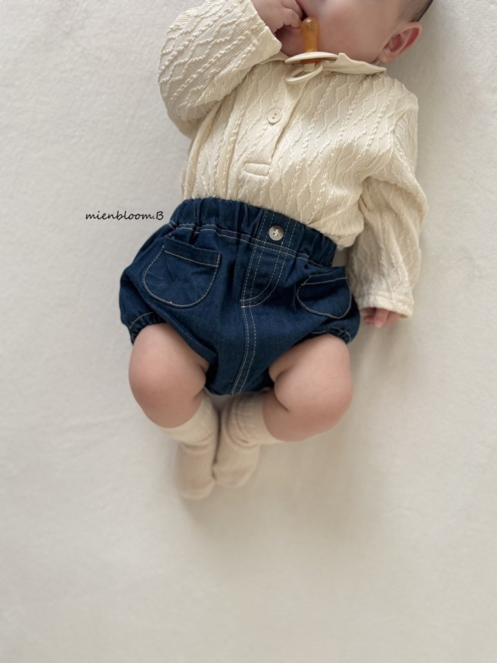 Bloom.b19｜(0m-18m) 口袋牛仔包屁褲