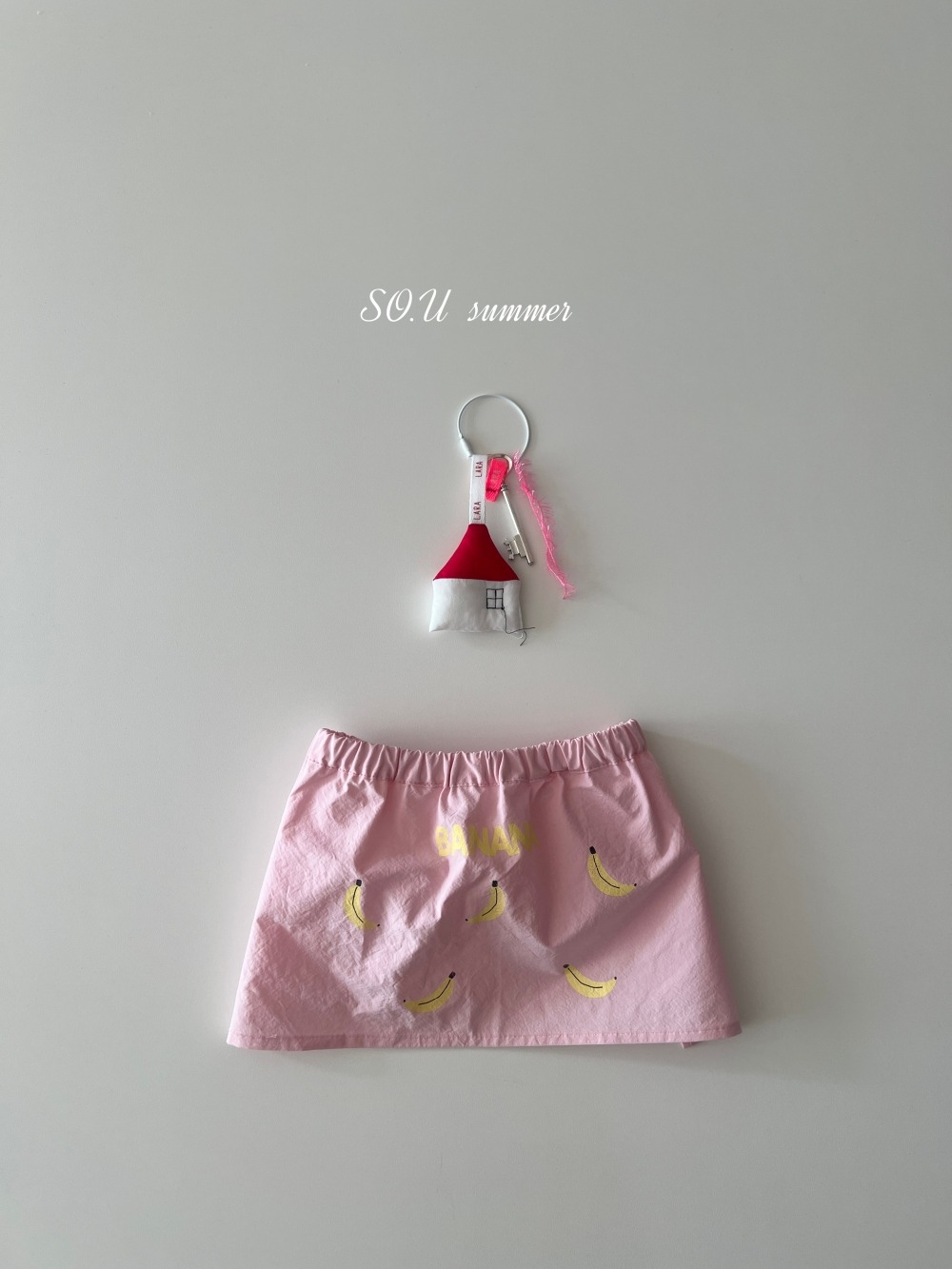 SO.U06｜(6m-4y) 印花粉紅圍裙