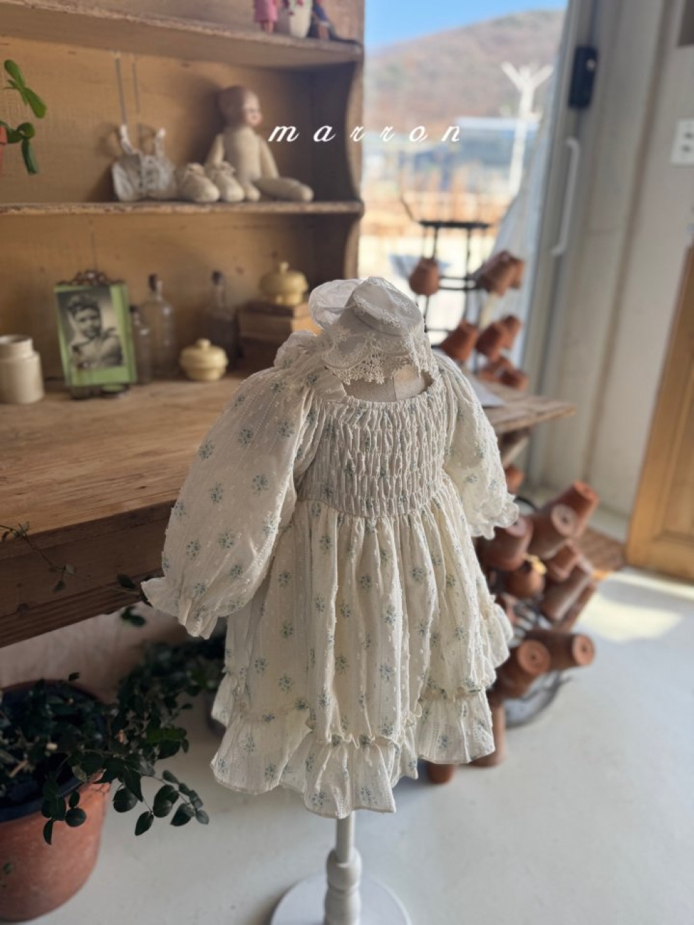 Marron24｜(1y-6y) 春日碎花荷葉洋裝