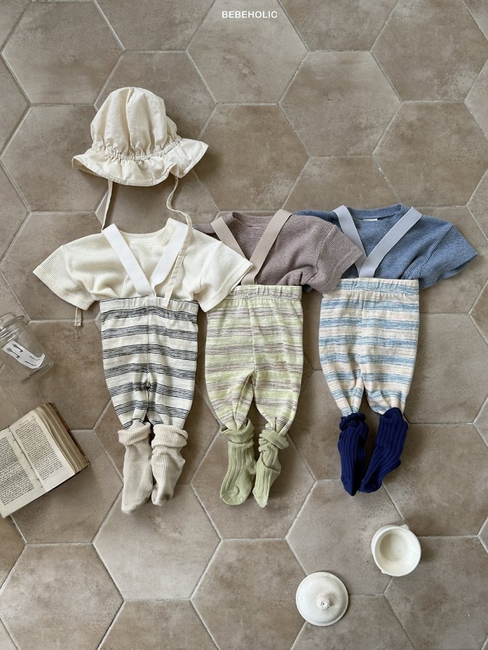 Bebe holic02｜(3m-18m) 素描背帶打底褲