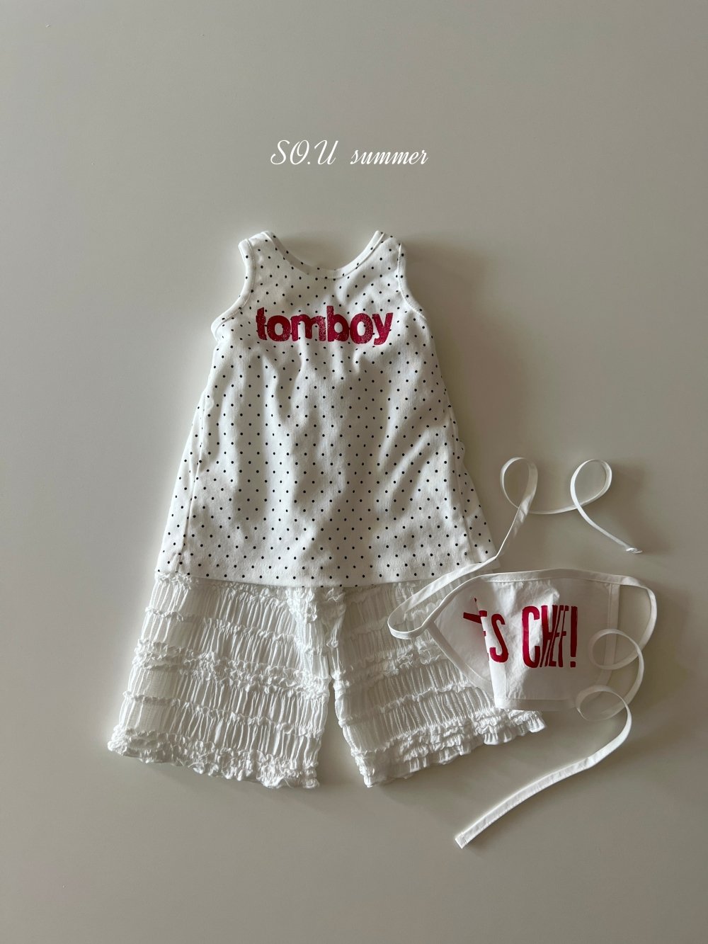 SO.U26｜(6m-4y) 波點印花綁帶背心
