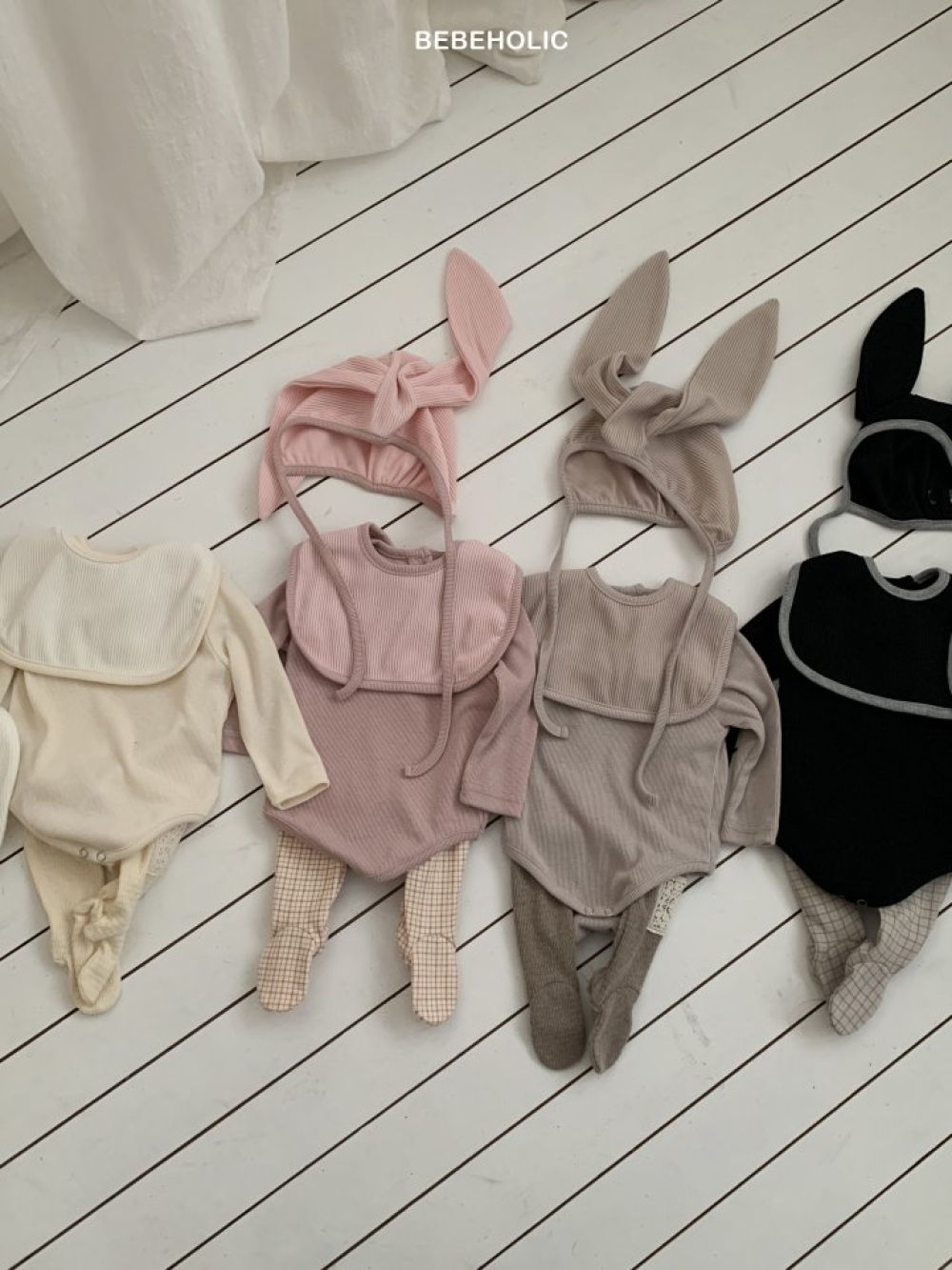 Bebe holic29｜(3m-18m) 小兔寶寶包屁衣套裝