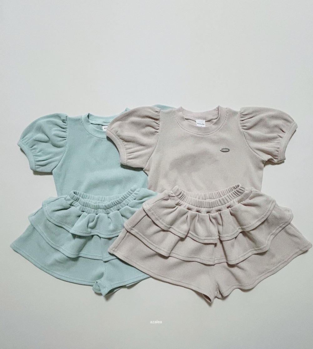 Azalea08｜(85-118cm) 公主袖蛋糕褲套裝