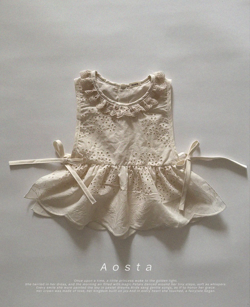AOSTA14｜(6m-5y) 蕾絲棉質背心