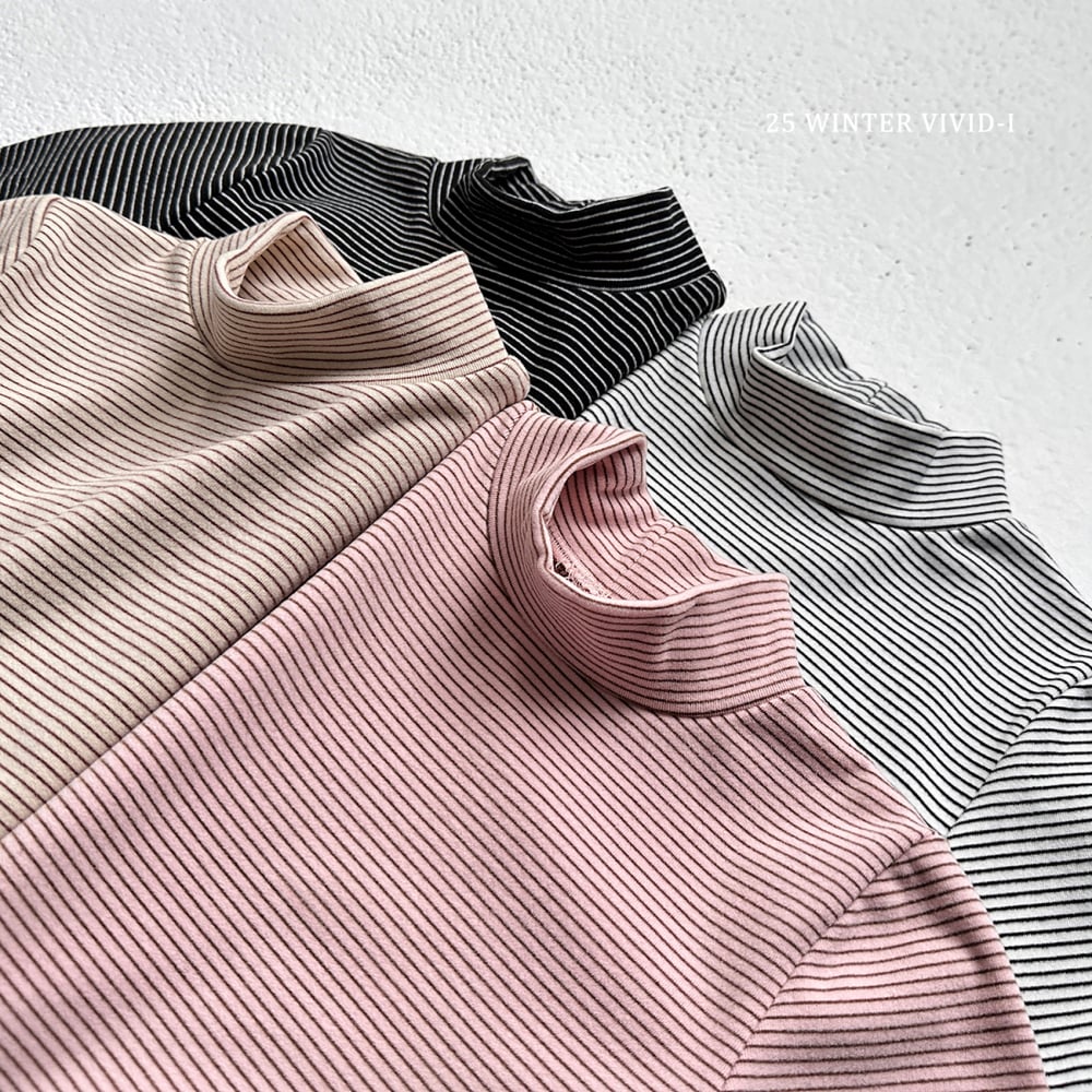 vivid77｜(78cm-125cm) 條紋中領上衣