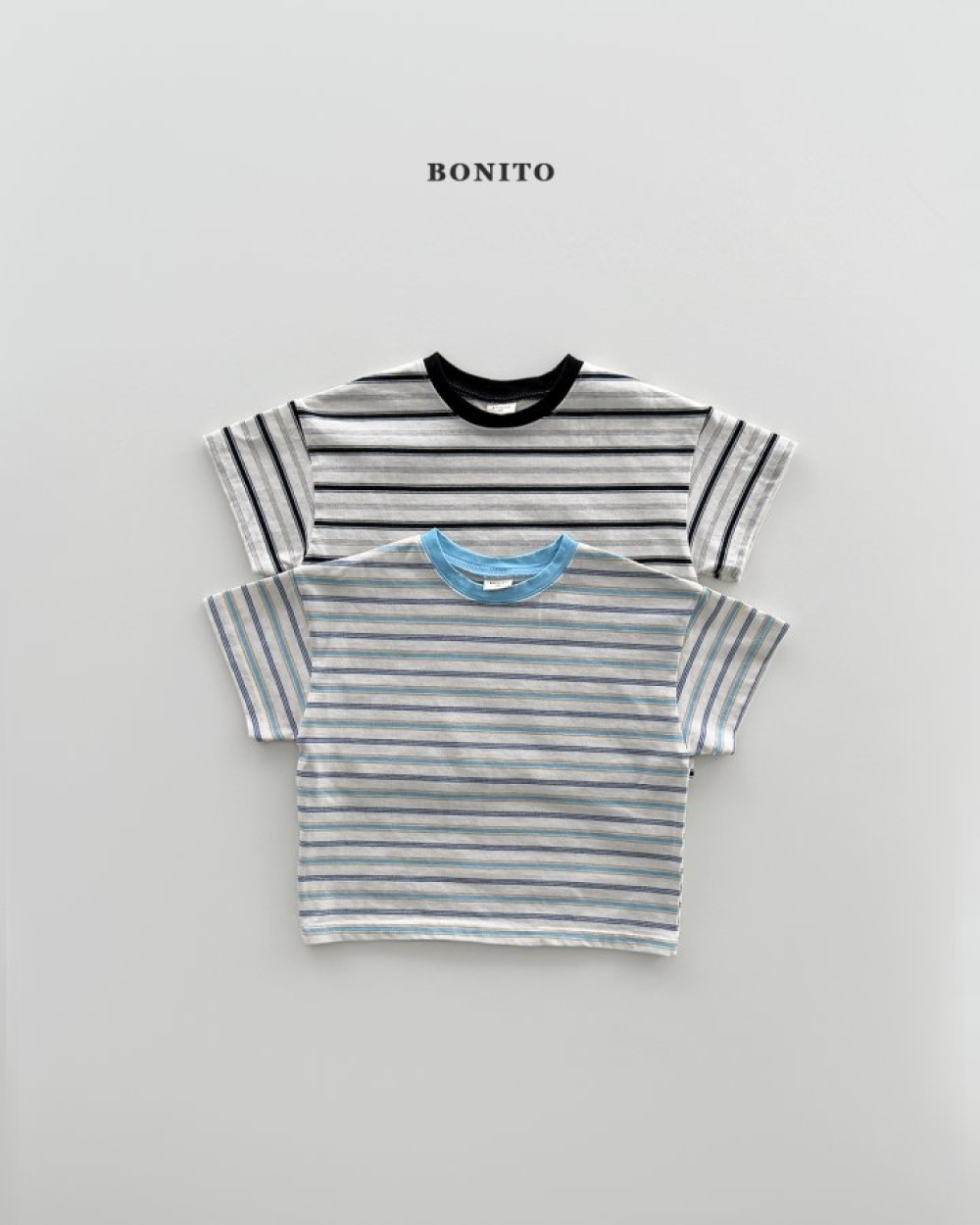 Bonito56｜(75cm-125cm) 2色變色條紋上衣