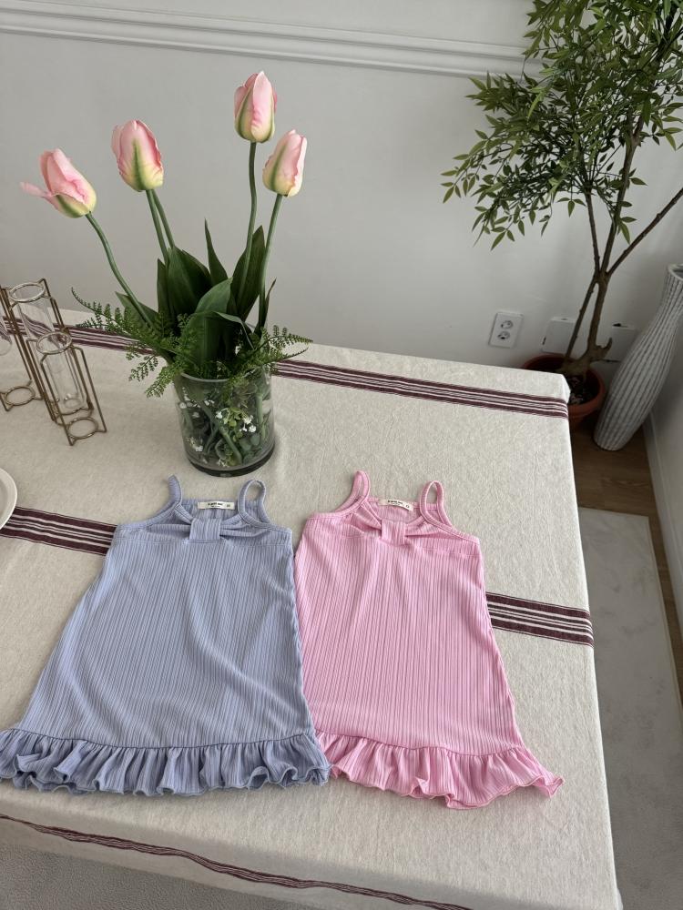 LePetitmot20｜(80-125cm) 蝴蝶結背心連身裙