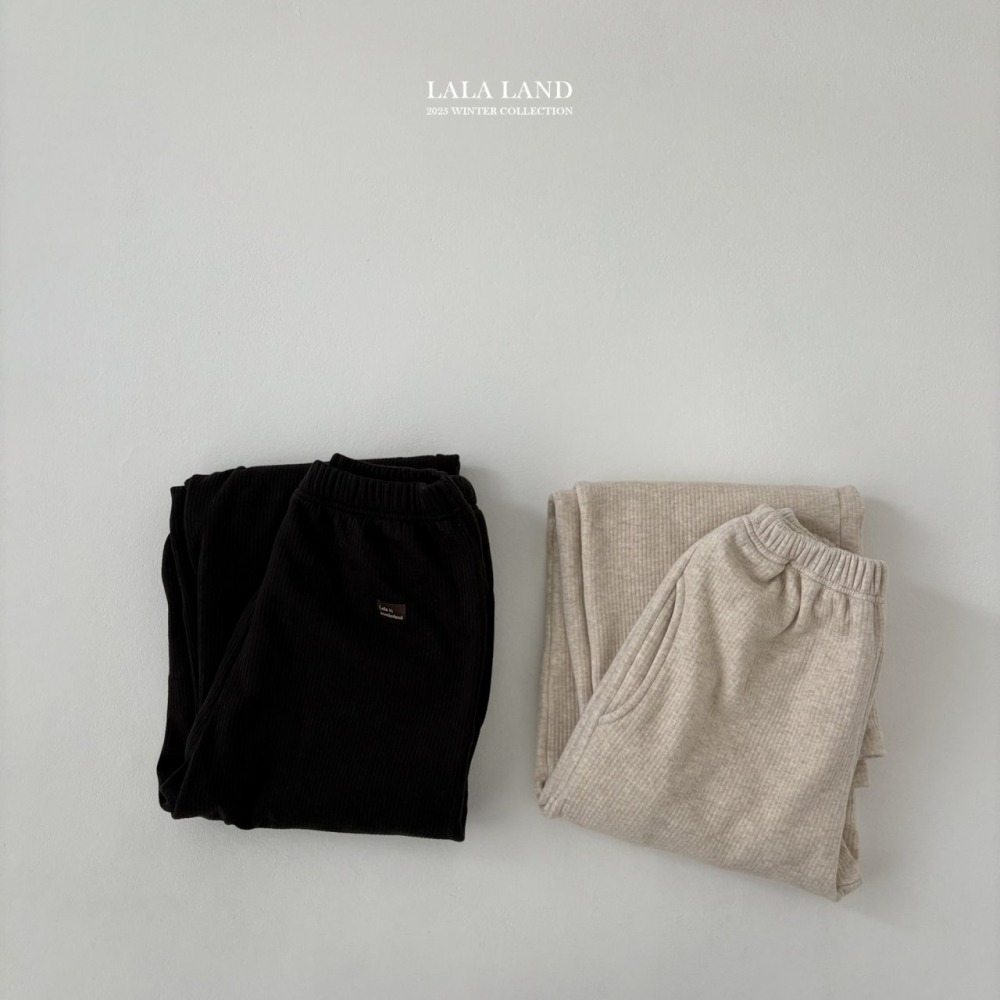lala land82｜(mom) 2色磨毛刷毛直筒微寬褲