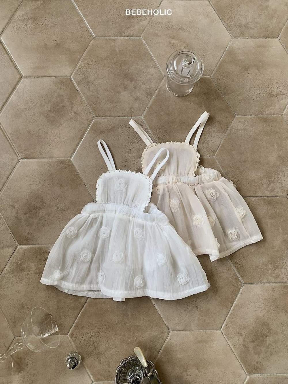 Bebe holic14｜(3m-18m) 玫瑰網紗罩裙