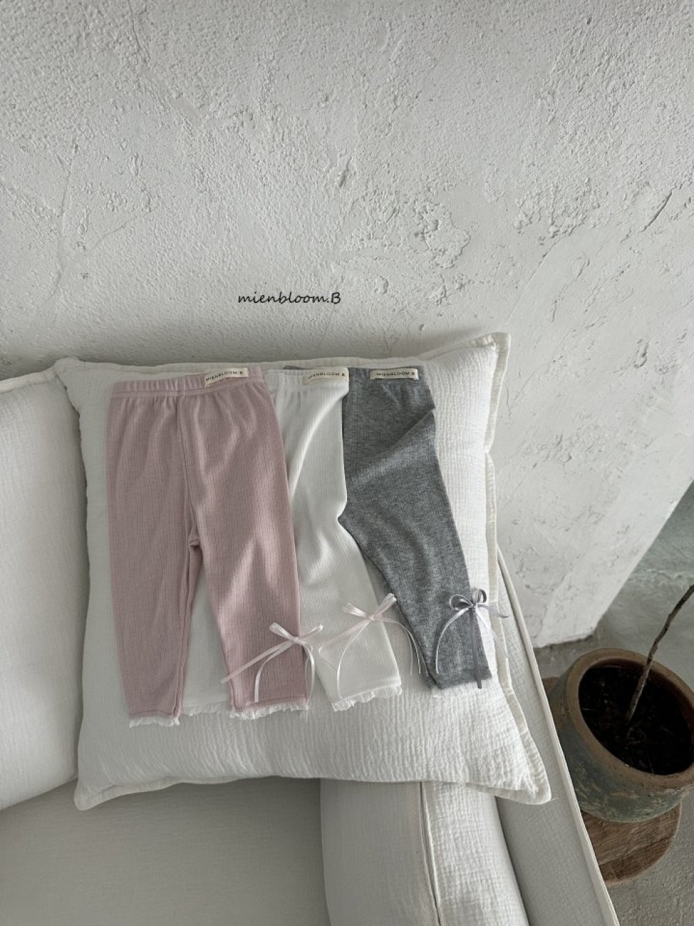 Bloom.b34｜(0m-7y) 蕾絲緞帶緊身褲