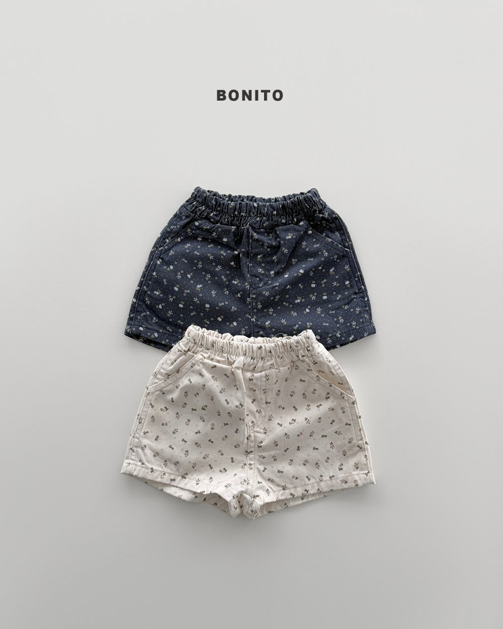 Bonito04｜(75cm-125cm) 2色甜美小花朵短褲