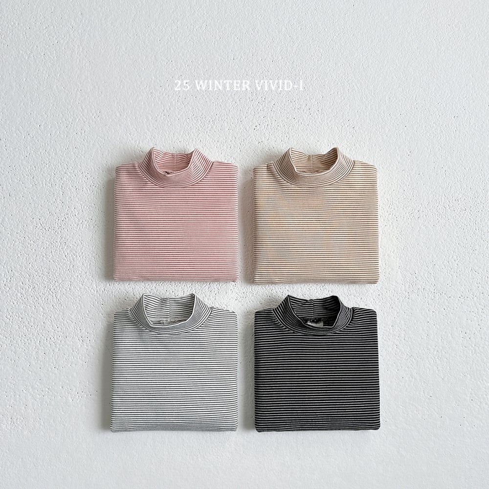 vivid77｜(78cm-125cm) 條紋中領上衣