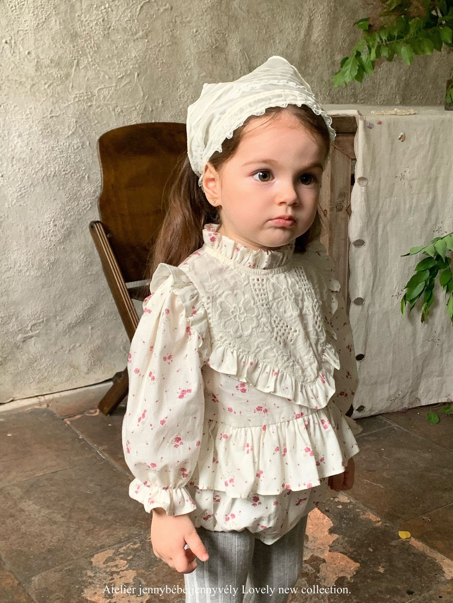 JE556｜(66-90cm) 荷葉邊層次包屁衣