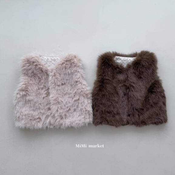 mimi market09 (65-85cm)  毛絨絨背心外套