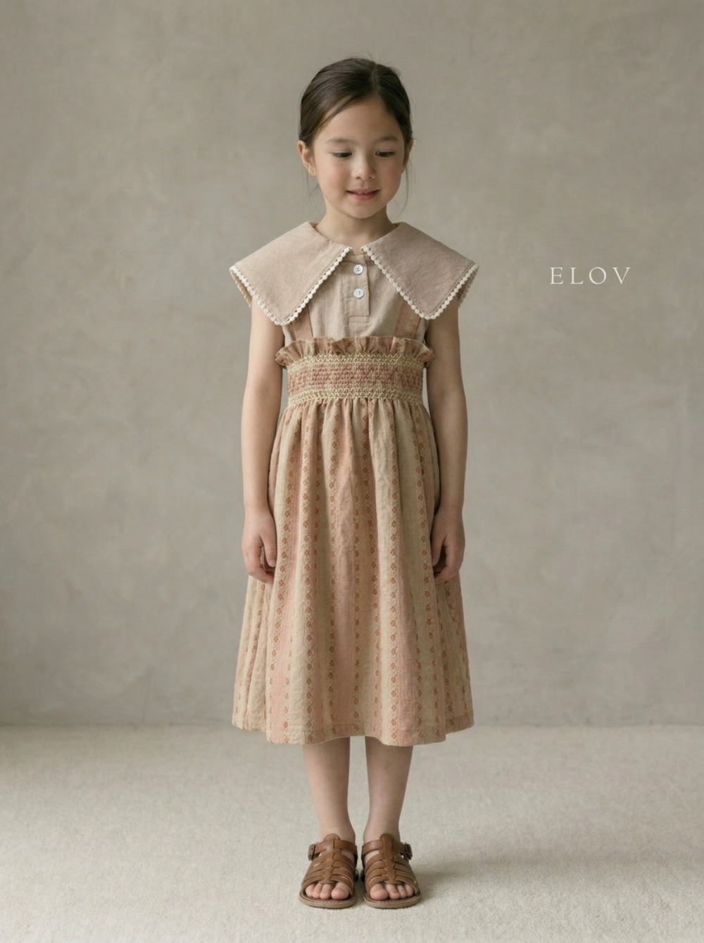 Mon petit18｜(73-118cm) 翻領波點滾邊上衣