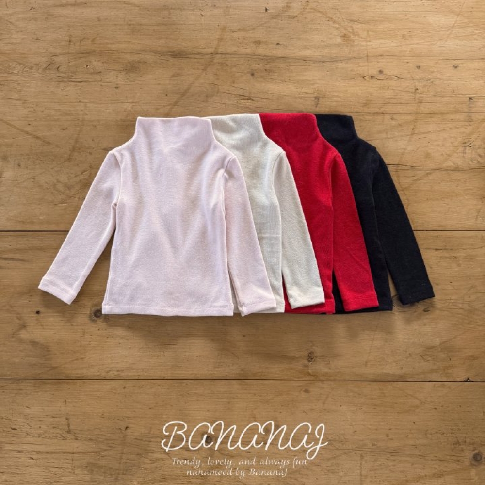 BANANAJ49｜(83-127cm)  簡約素色高領上衣