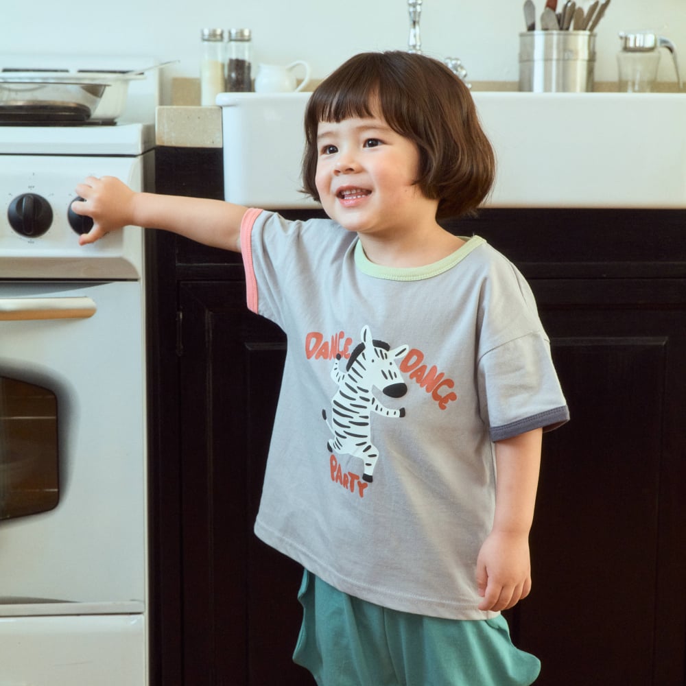 1st blue31｜(~93-118cm) 動物派對上衣