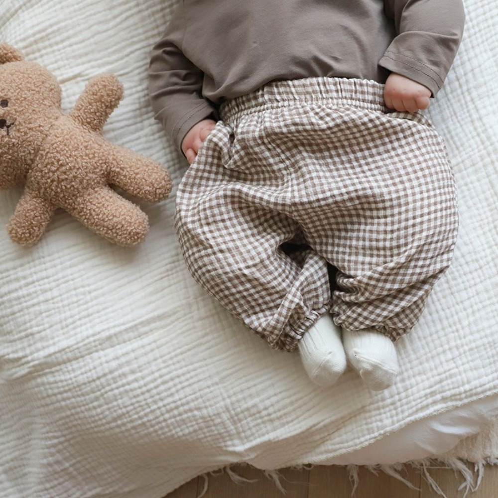 LEMONADE18｜(55cm-85cm) 4色格紋束口褲