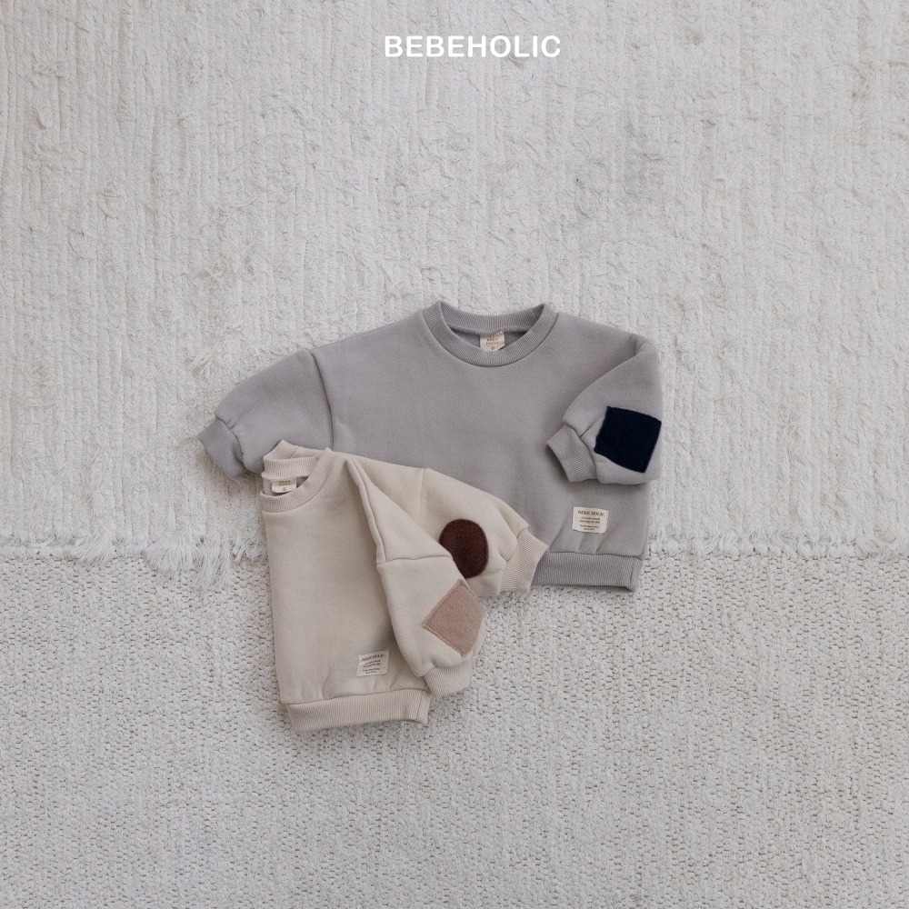 Bebe holic46｜(3m-18m) 拼布內刷毛休閒上衣