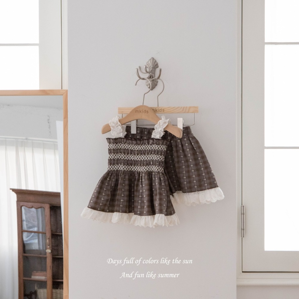 M-KIDS18｜(65-115cm) 蕾絲滾邊上衣