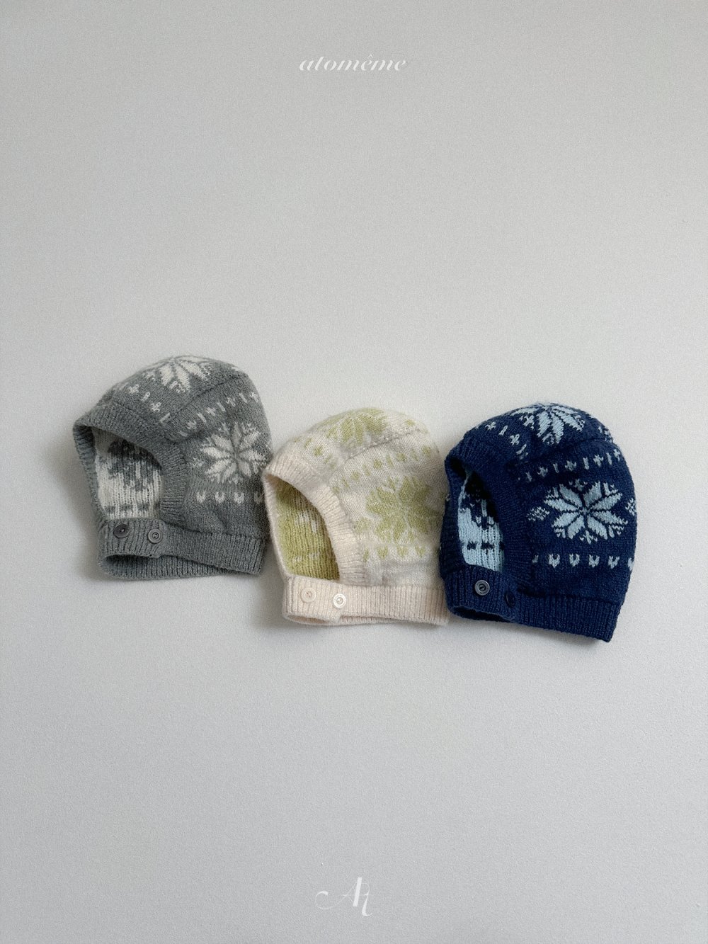 AT10|(free) 雪花針織護耳帽 AT10|(free) 雪花針織護耳帽