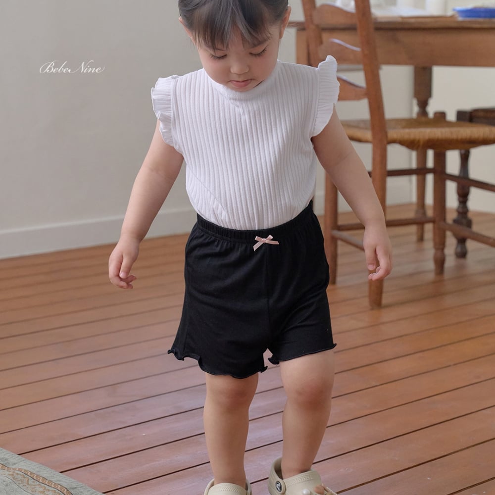 bebe nine25  (65cm-115cm) 3色彈力木耳邊打底褲