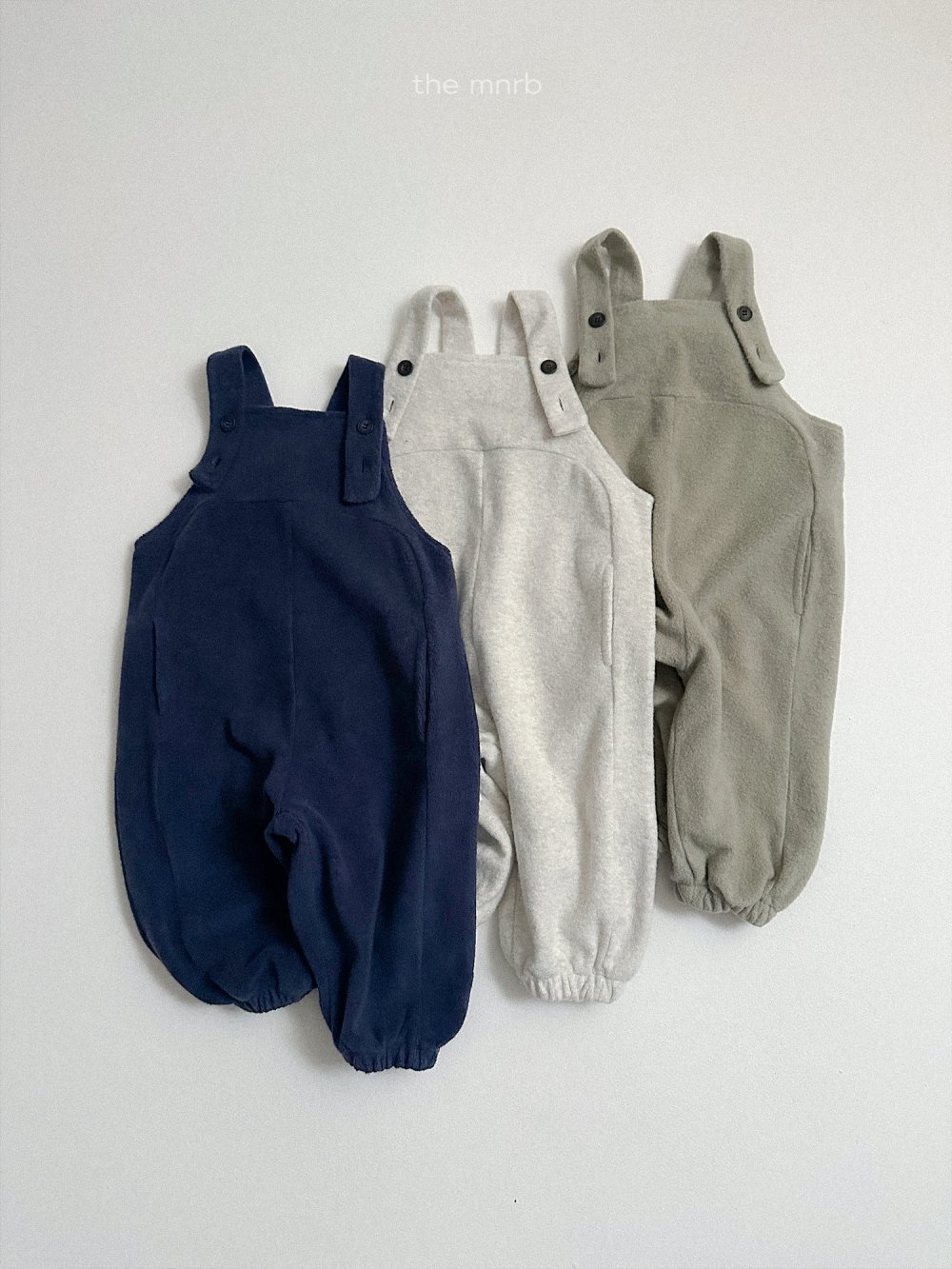 Mi07｜(70-100)    工業風絨毛吊帶褲